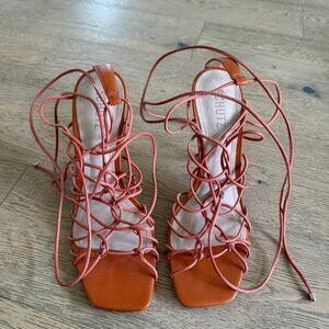Schutz Strappy Heels - Size 9.5 (Worn Once!)